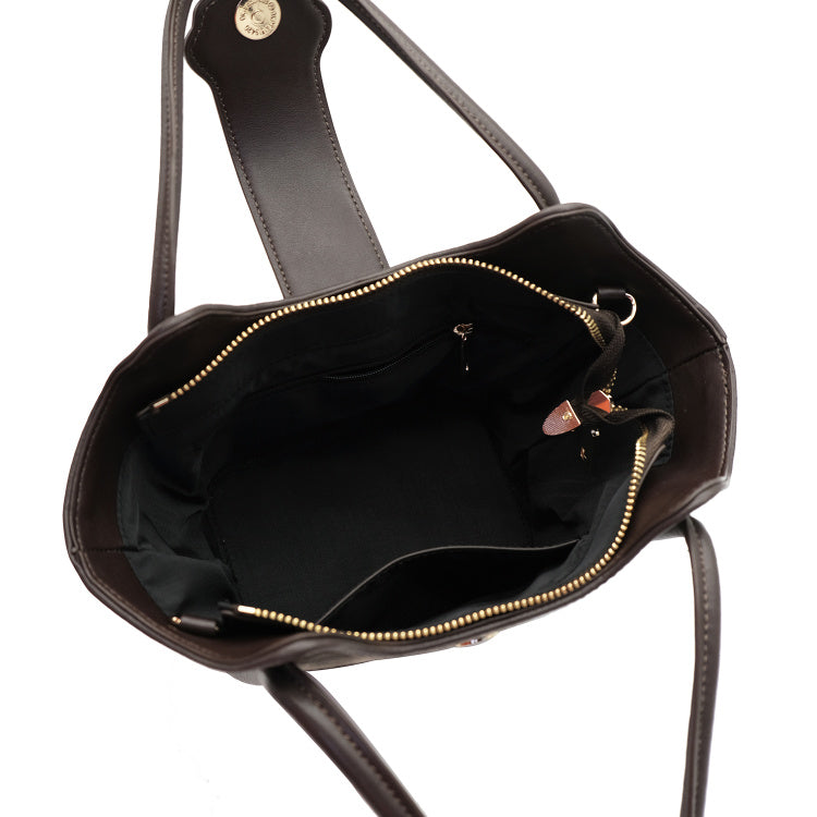 "Imperial Garden" Gambiered Silk Convertible Tote