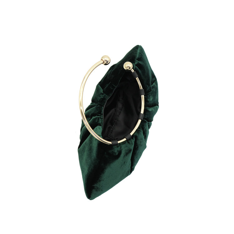 "Moonlit Garden" Silk Velvet Evening Clutch