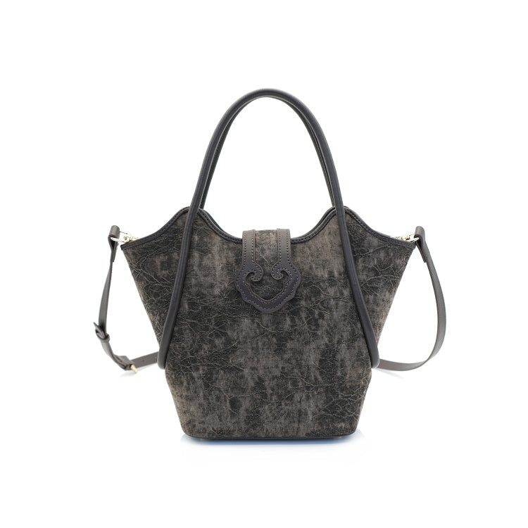 "Imperial Garden" Gambiered Silk Convertible Tote