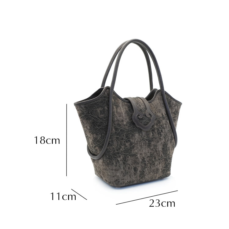 "Imperial Garden" Gambiered Silk Convertible Tote