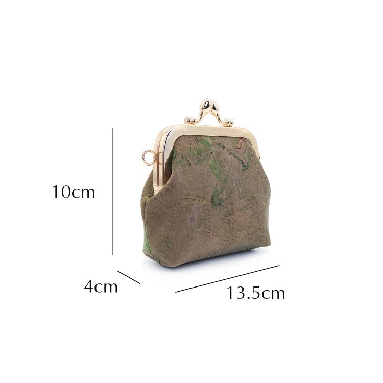 "Golden Harmony" Gambiered Silk Clasp Purse