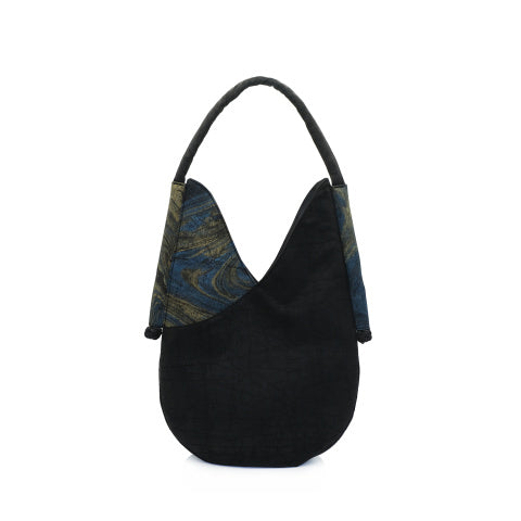 "Celestial Contrast" Gambiered Silk Convertible Bag