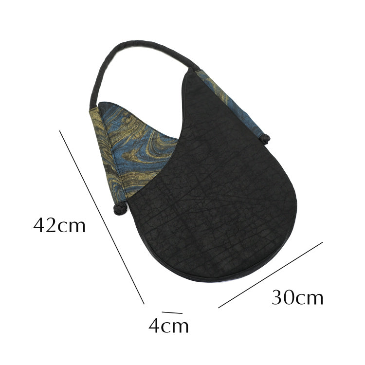 "Celestial Contrast" Gambiered Silk Convertible Bag