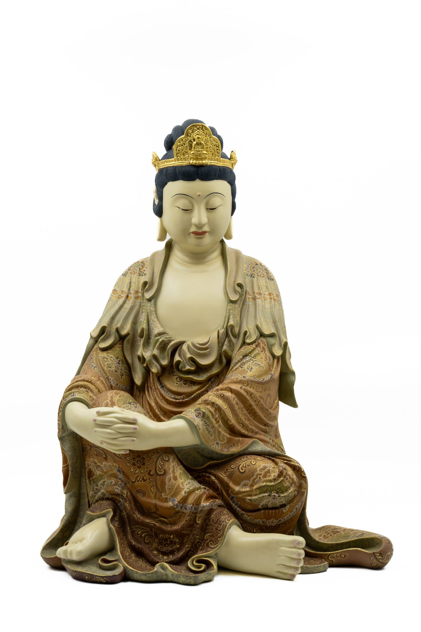 Hollow Dry-Lacquer Seated Guanyin on Lotus