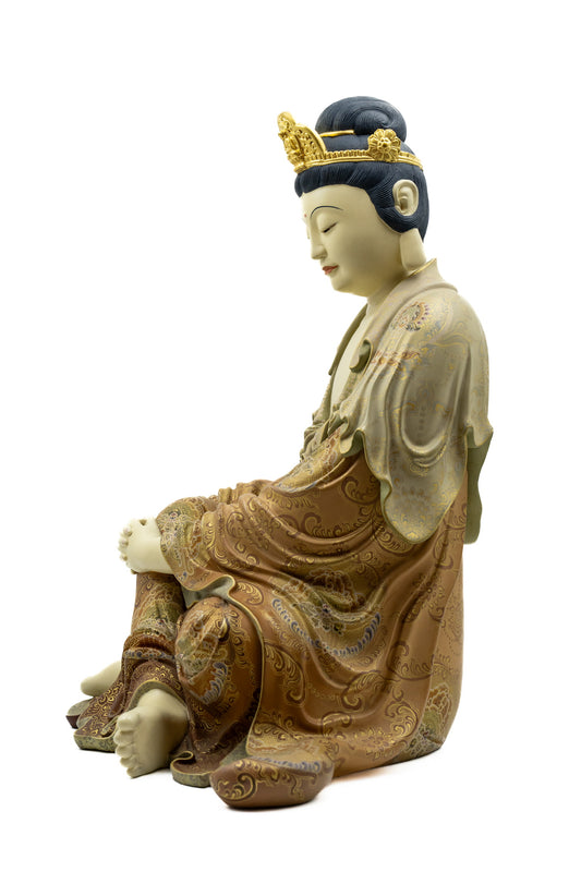 Hollow Dry-Lacquer Seated Guanyin on Lotus
